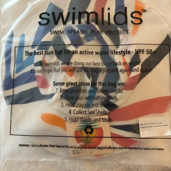 Swimlids SPF 50 swimming hat. New with Tags. Never worn. - Picture 1 of 13